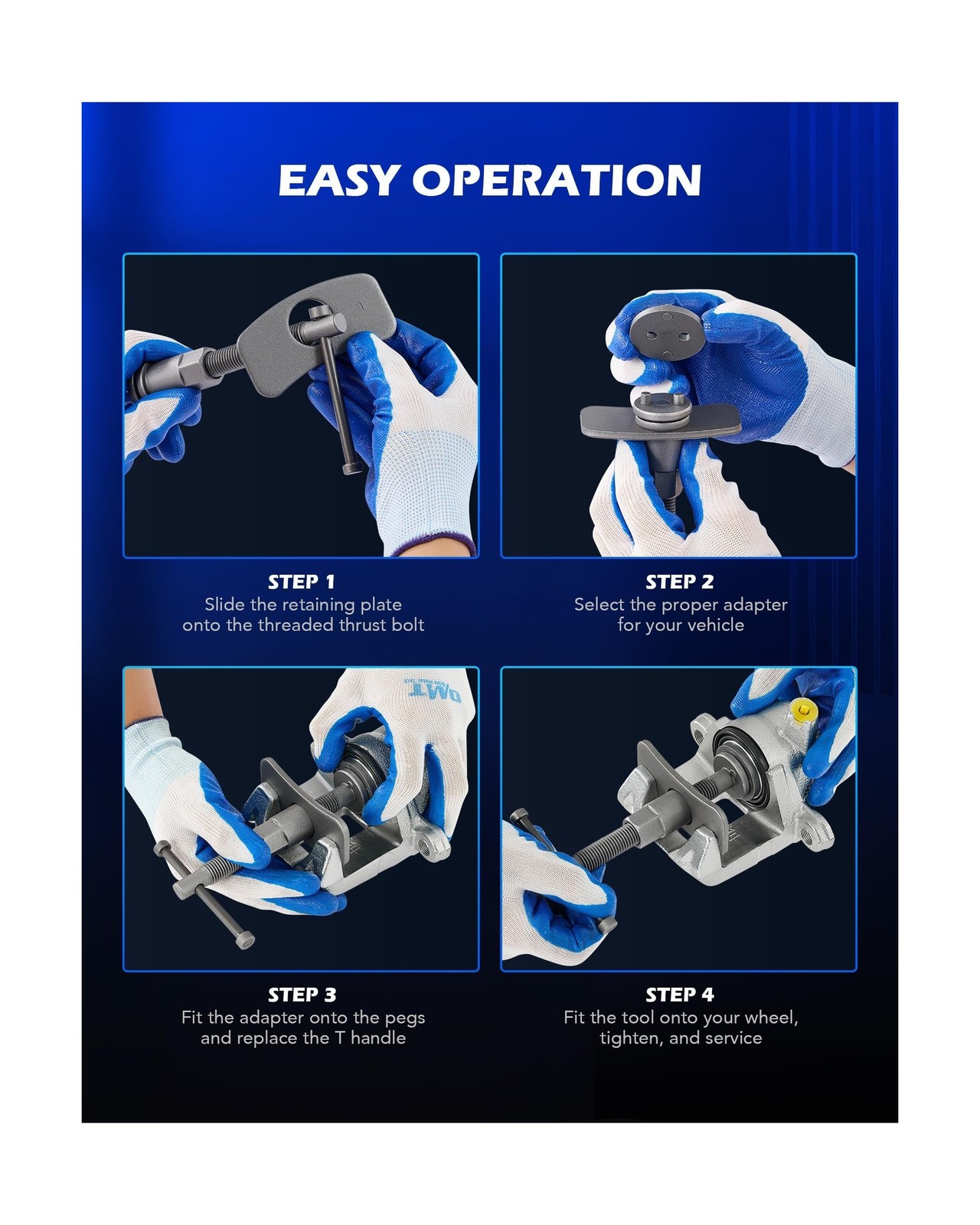 Orion Motor Tech 24pc Brake Caliper Compression Tool Set, Heavy... USA Fast Ship