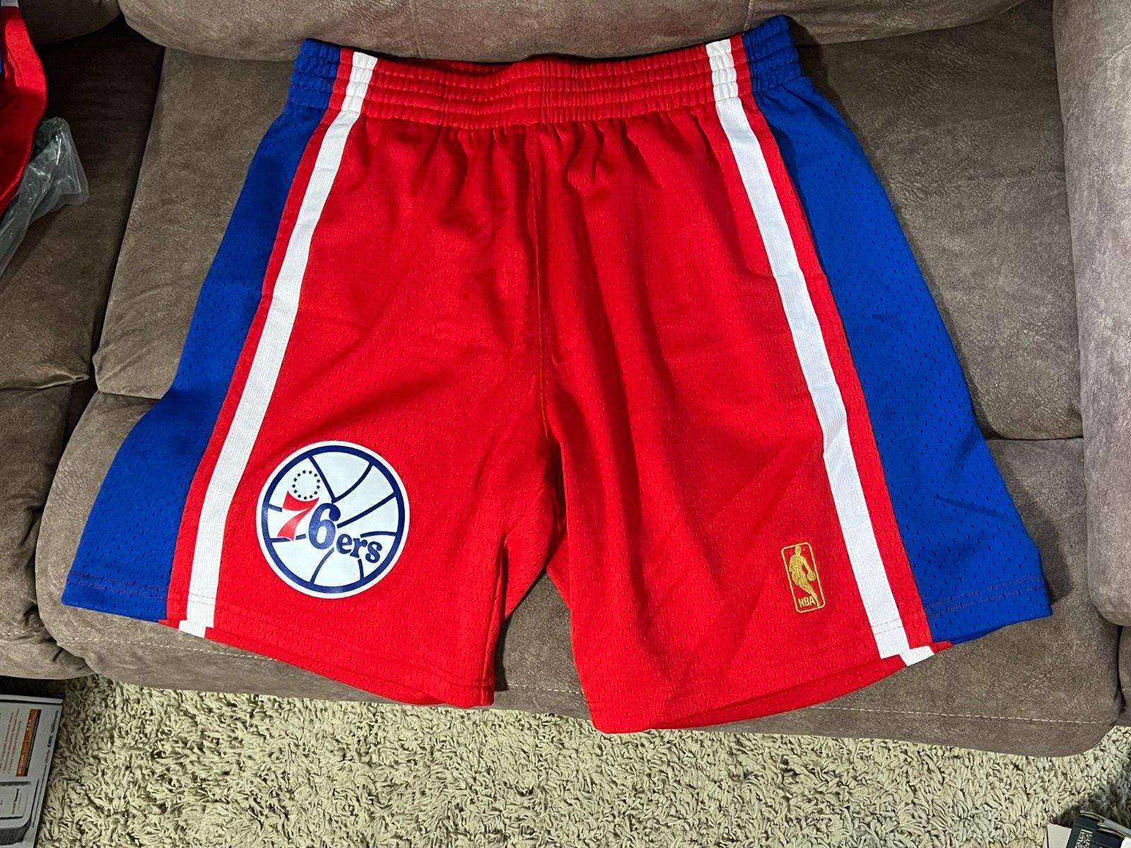 ~ NEW with Tags ~ 76ers Mitchell & Ness Shorts 1996-97 SIZE L Large Hardwood