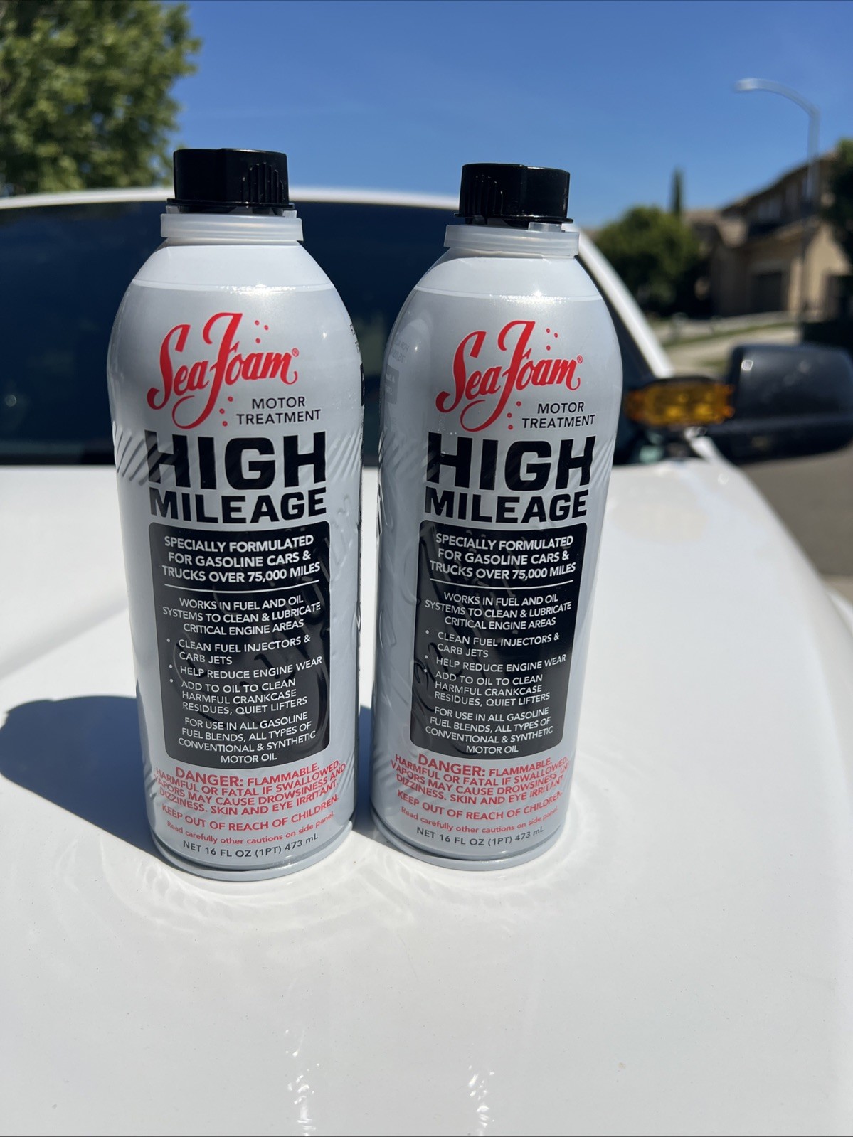 Sea Foam High Mileage HM16 Gasoline Fuel and Oil Treatment 16oz Pack of 2