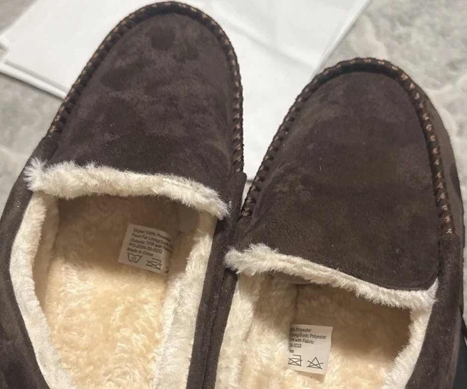 Brown Suede Men's Slippers sizeUS 43(2),45, 46(2), 48 EU NEW