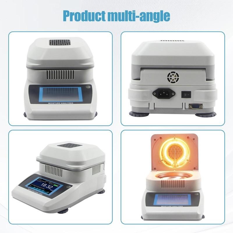 Lab Moisture Analyzer Rapid Moisture Tester Halogen Heating Moisture Meter 110V-