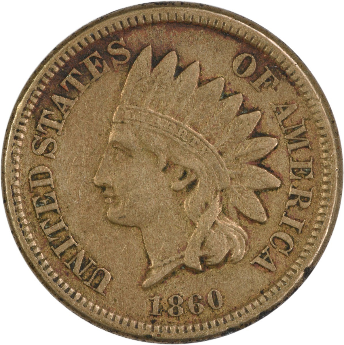 1860 Indian Cent VF Uncertified #926