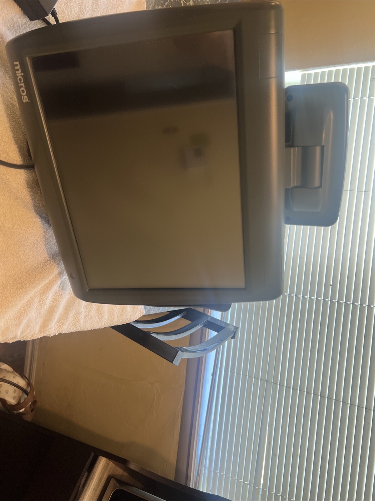 Micros Workstation 5A System Unit Monitor Screen With Stand (TESTED WORKING)