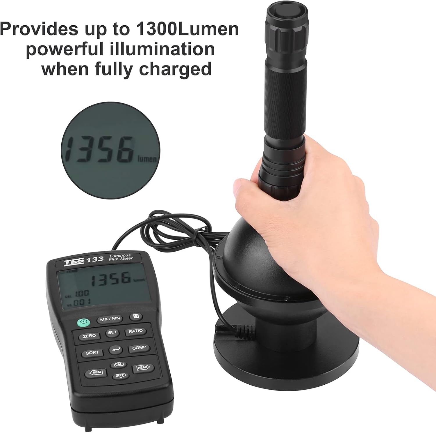 Tactical Flashlight 1200 Lumens LED Light M Lock Rail Mount Ar Flashlight