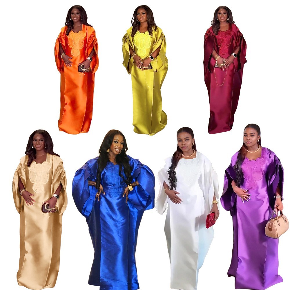 Vintage Abaya Women Muslim Long Maxi Dress Moroccan African Dashiki Robes Gown