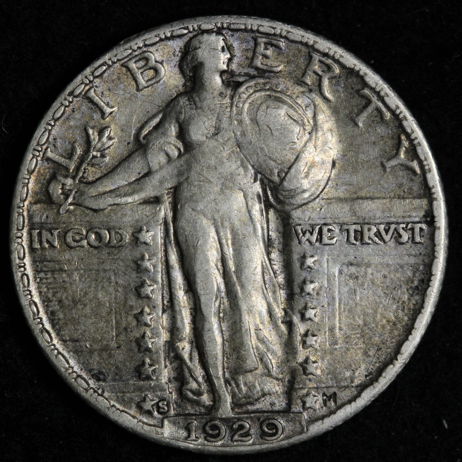 1929-S Standing Liberty Silver Quarter AU E239 QJEL