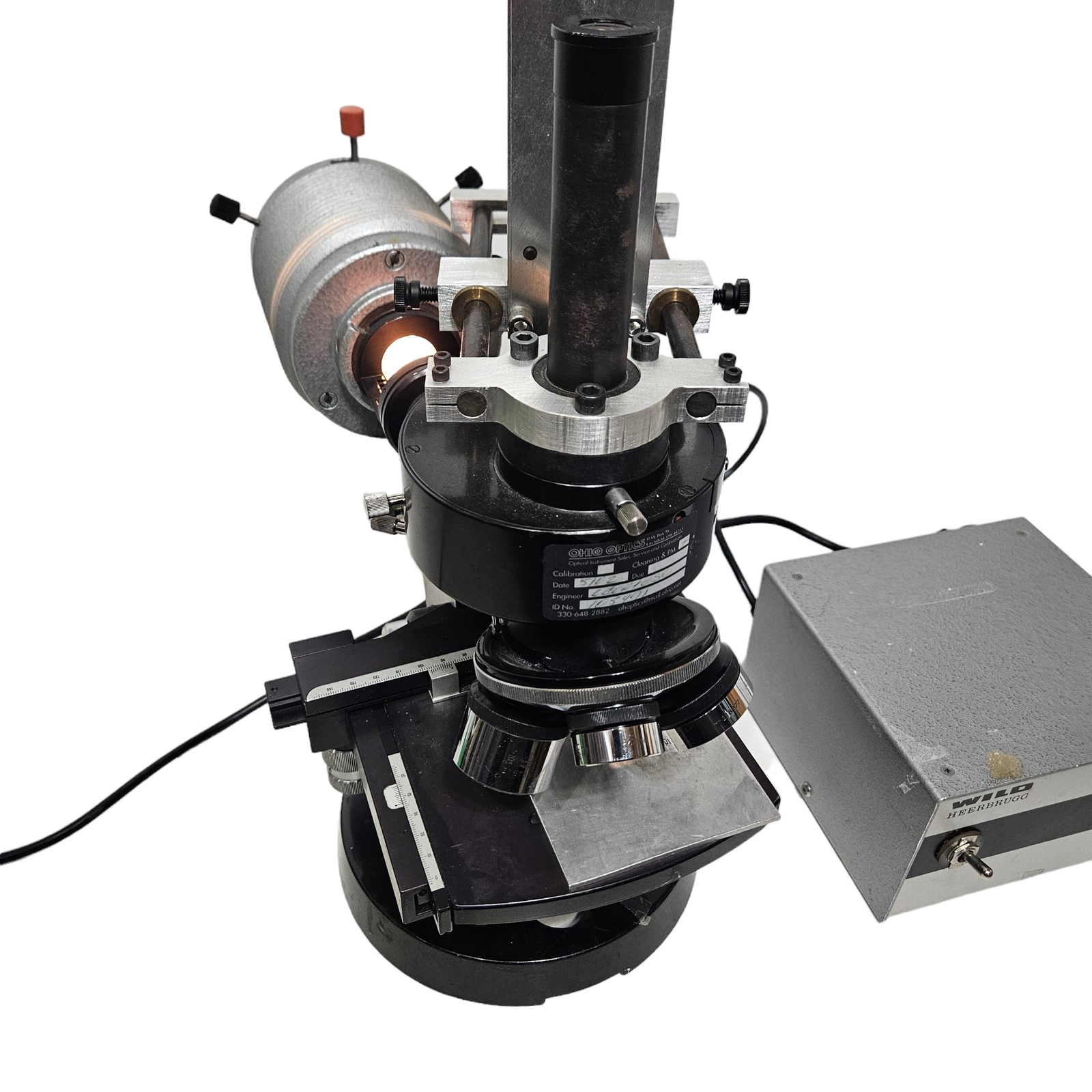 Wild Heerbrugg Microscope M12-95639 w/ Light & Mtr 23 Power Supply
