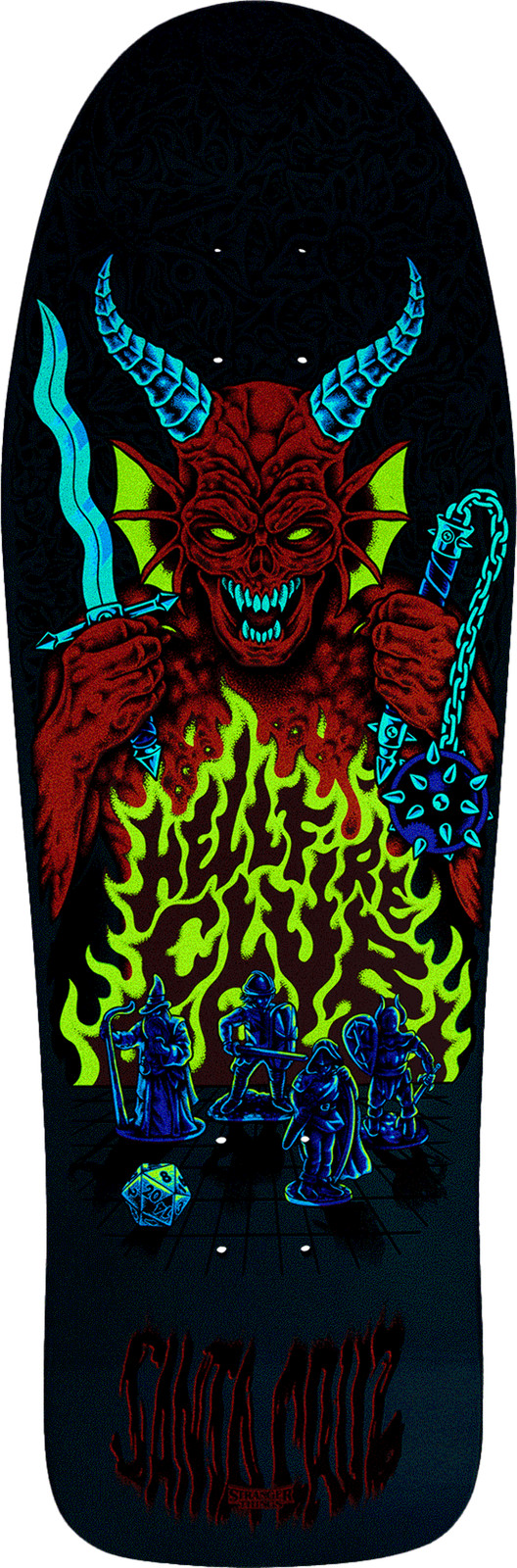 **FLASH SALE** 10.07in Stranger Things Knox Hellfire Pit Santa Cruz Skateboard D