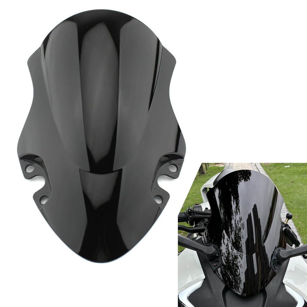 Black Front Windshield Screen Visor Windscreen For CFMoto 450SR 450SS 2022-2024