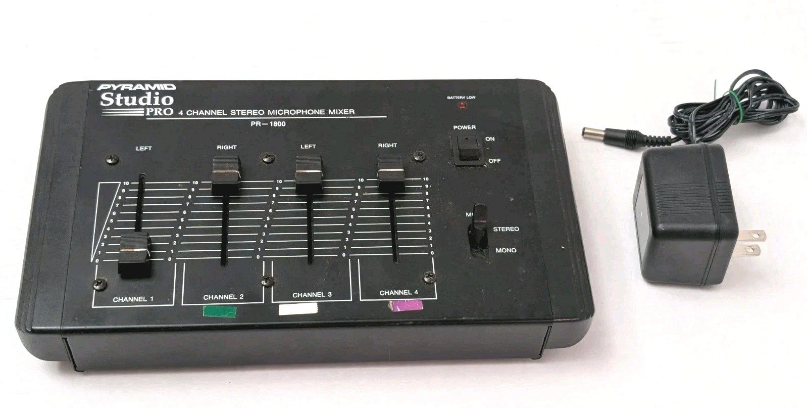 Pyramid Studio Pro 4 Channel Stereo Microphone Mixer Model PR-1800