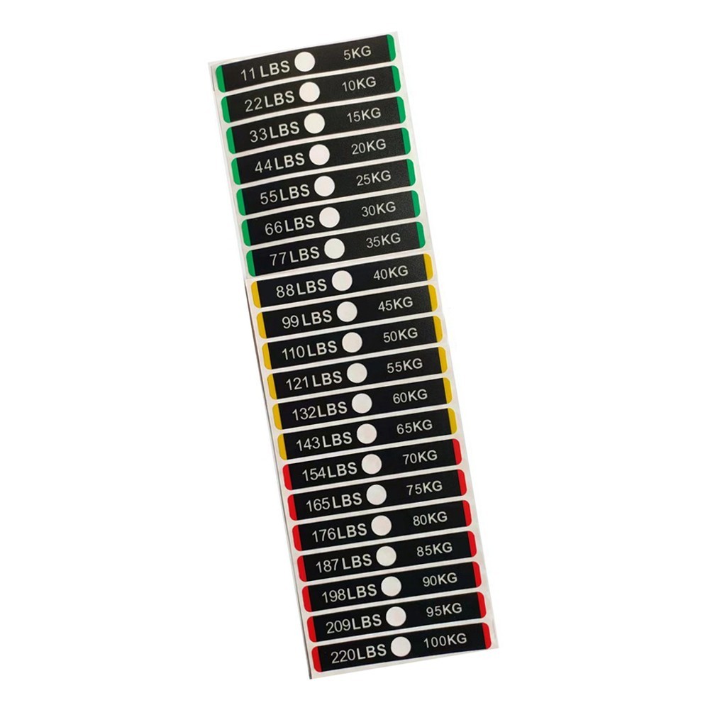 Upgrade Your Workout Session with Clear Weight Identification Stickers