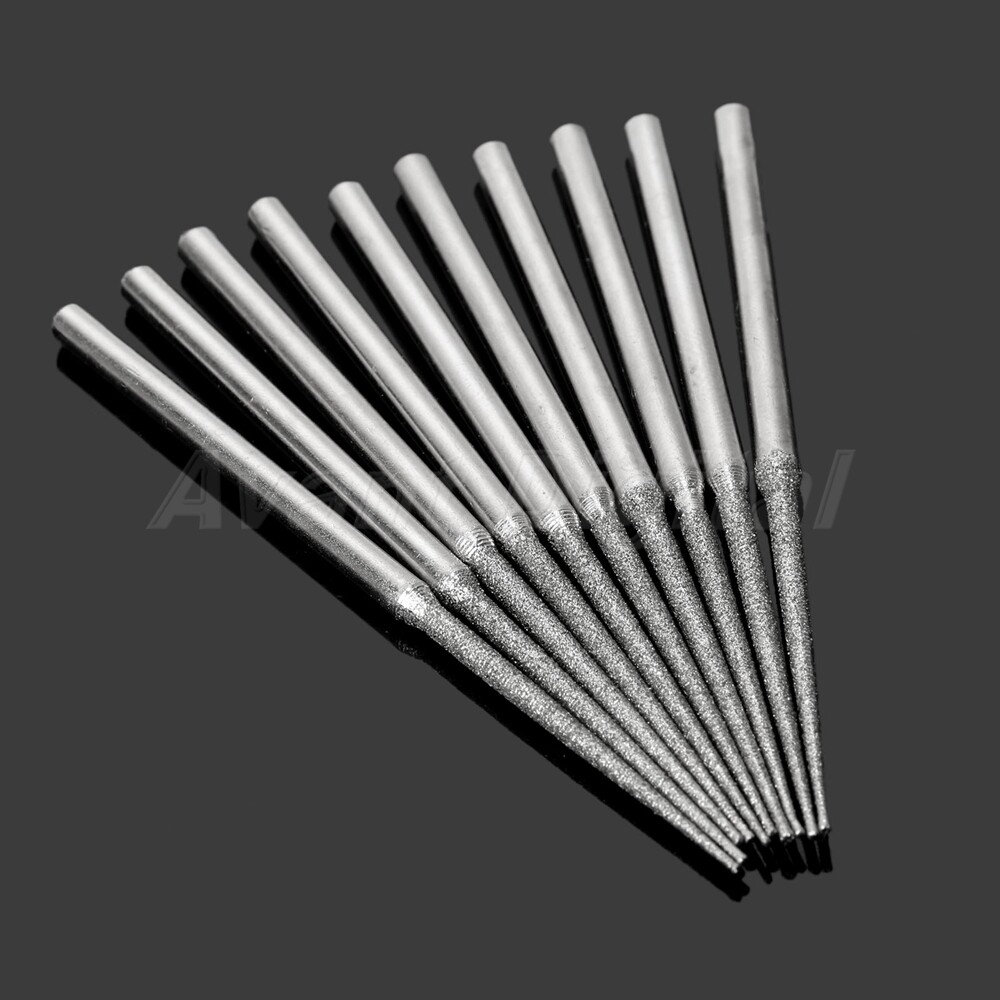 5/10Pcs 3*30*70mm Diamond Coated L-Type Fine Tip Grinding Rod Rock Grinding Tool