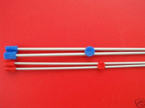 Perl Inox aluminum  knitting needles, sizes 1,3, 10"