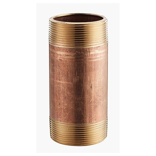 Merit Brass 1" X 2-1/2" Lead Free Seamless Red Brass Pipe Nipple