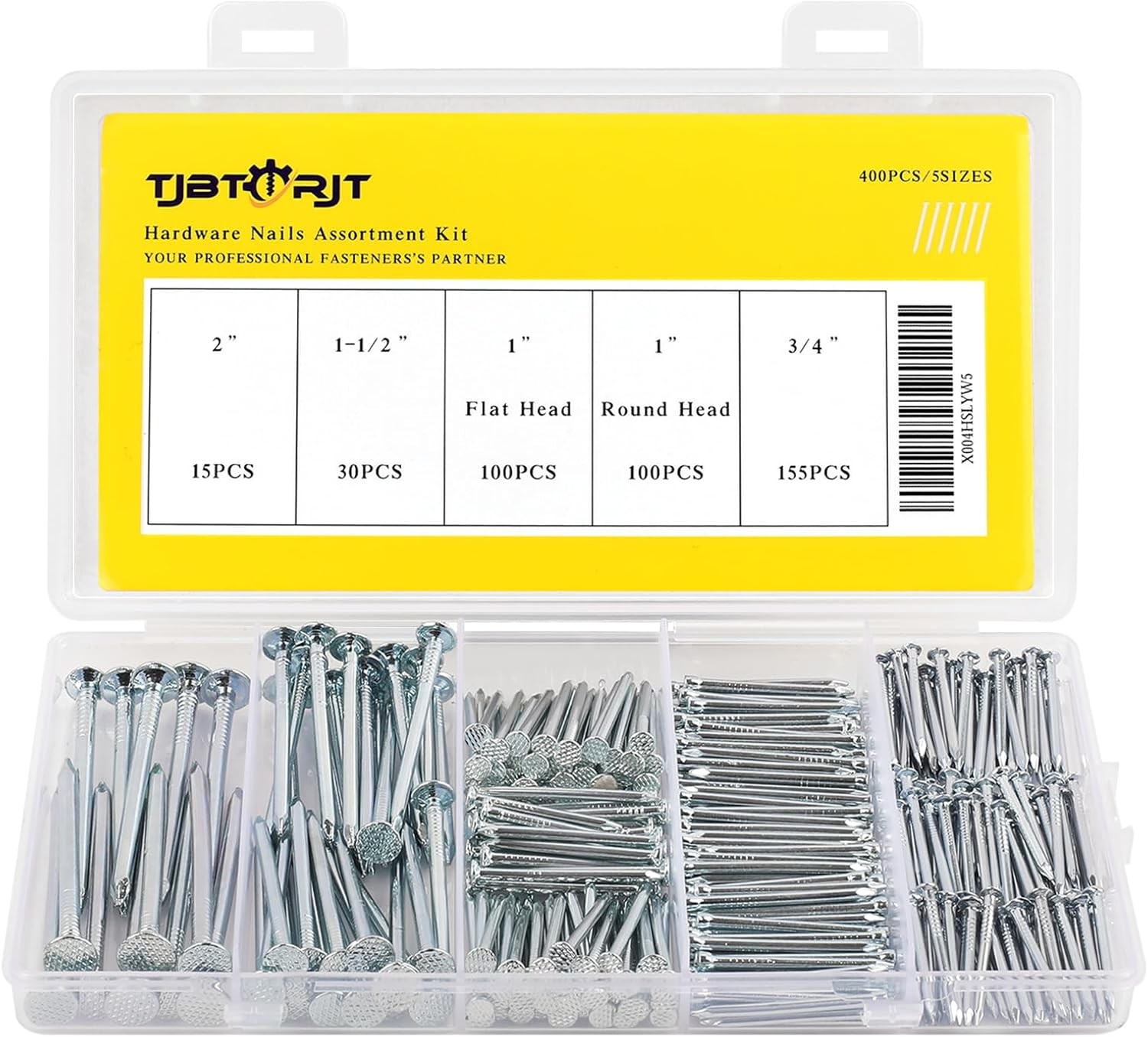 400PCS Hardware Nails for Hanging Pictures Full Size, Silver