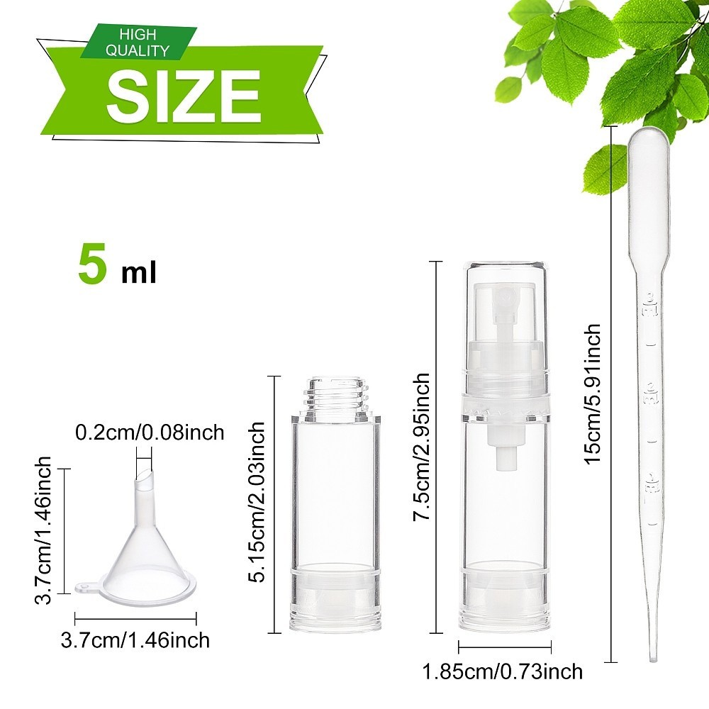1set Plastic Vacuum Spray bottle Refillable Bottles with Plastic Funnel Hopper