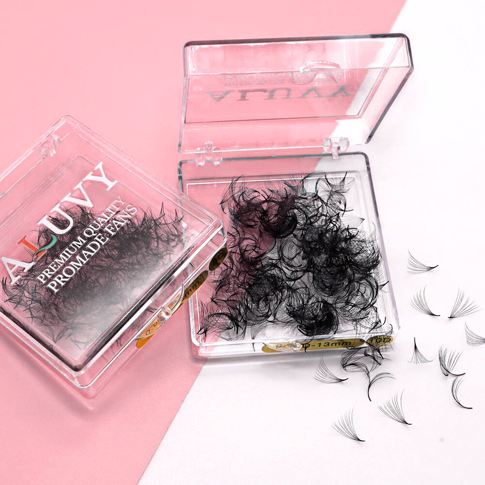 10D Pre made Russian Volume eyelash extension 0.05 sharp base loose 500 FANS