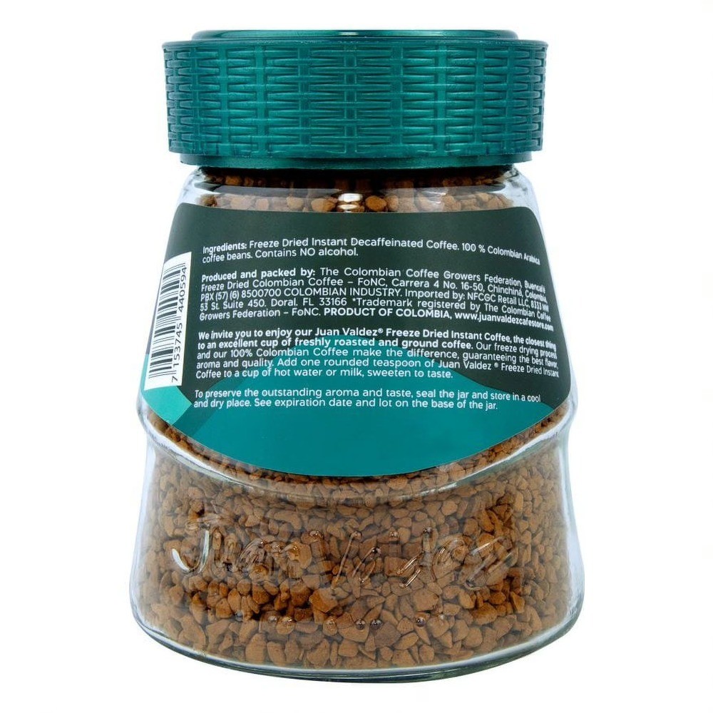 Decaf Instant Coffee 3.5 oz Jar No Artificial Flavors