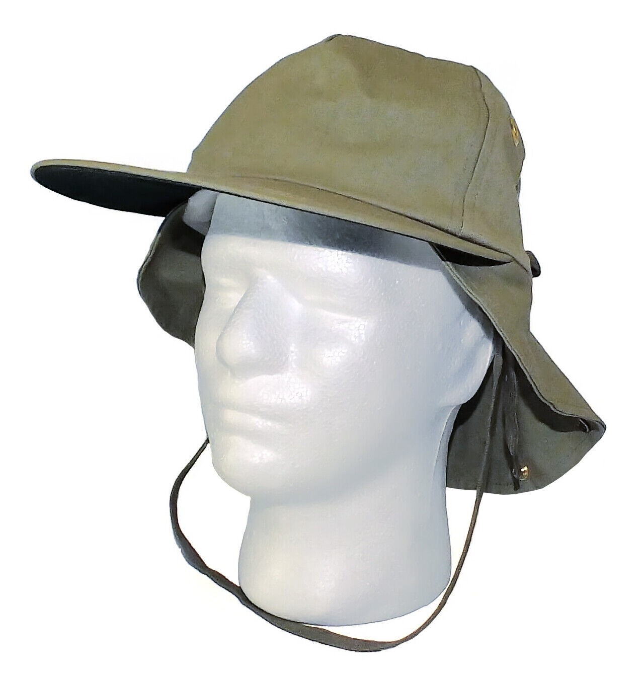 NEW FISHING SUN CAP with REAR FLAP, GREEN Color, KEY WEST  - XL