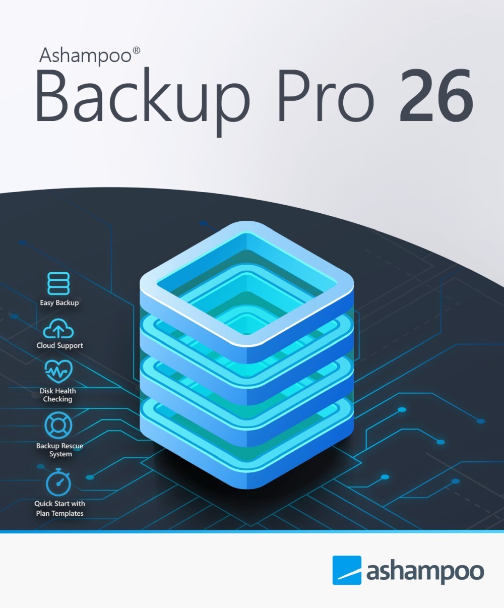 Ashampoo Backup Pro 26 Full Version Permanent License German/ML Data Backup NEW