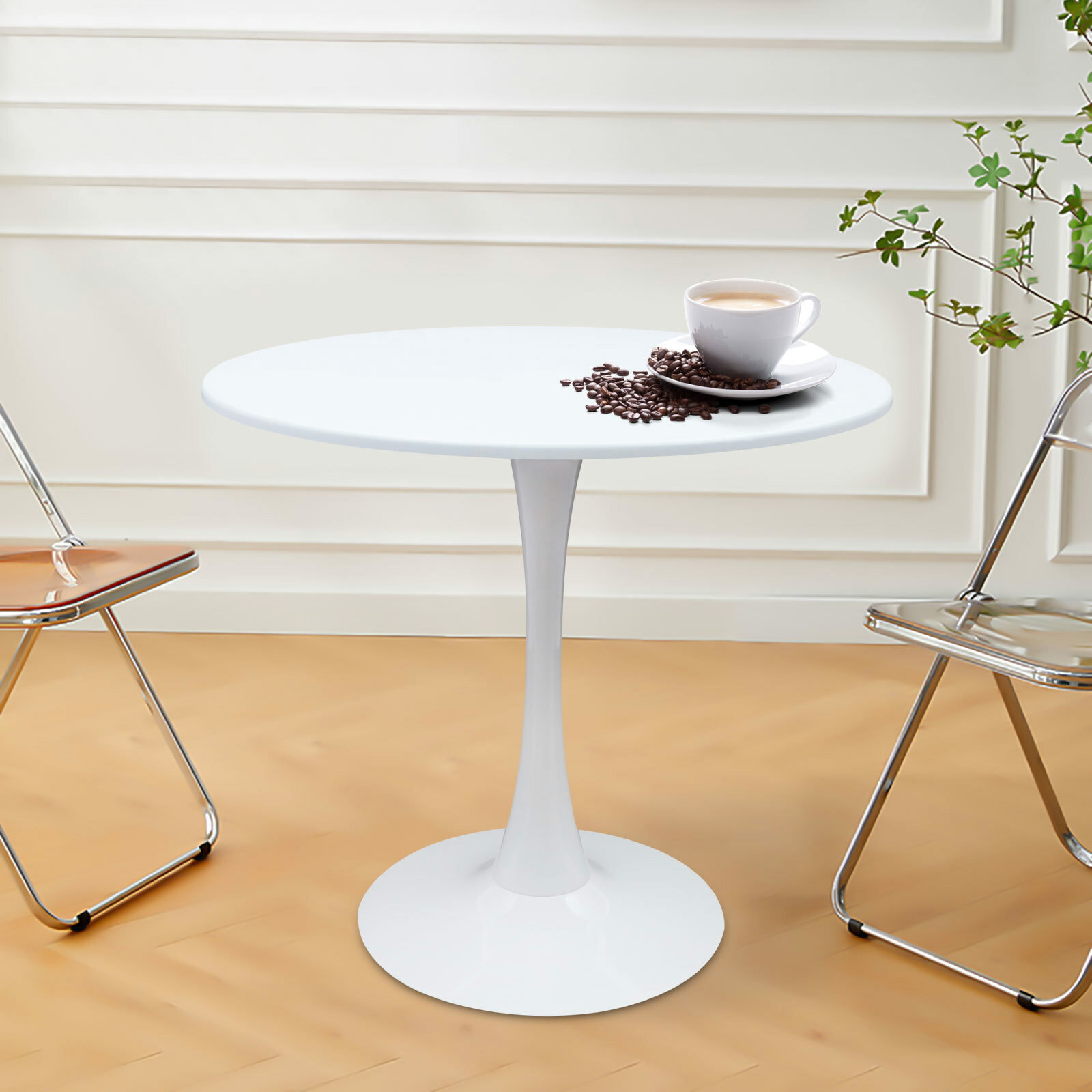Round Dining Table White Modern Table Dining Table End Side Table Coffee Table