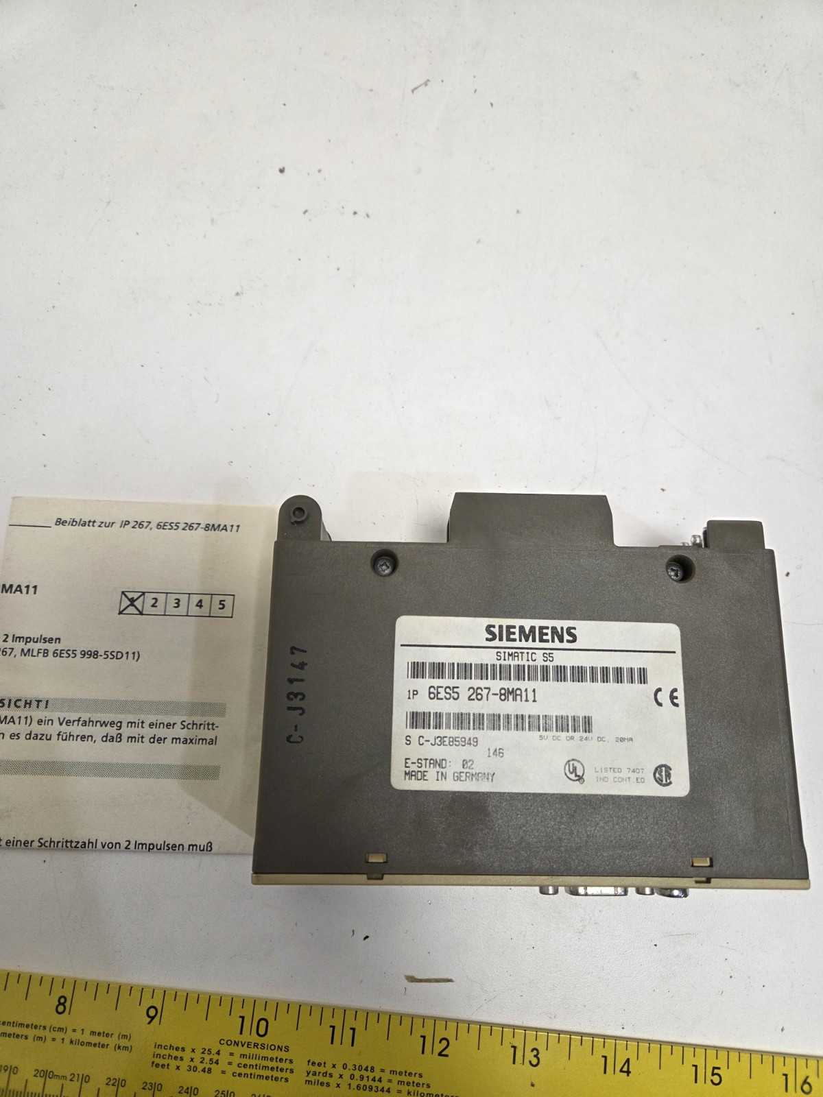Siemens Simatic S5 6ES5 267-8MA11 Stepper Motor Module