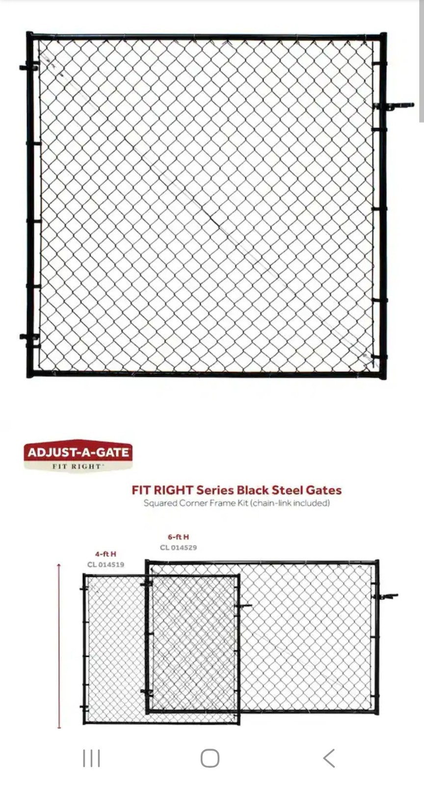 6 Ft. Metal Adjustable Walk Gate Complete Kit Steel Frame (2 available)