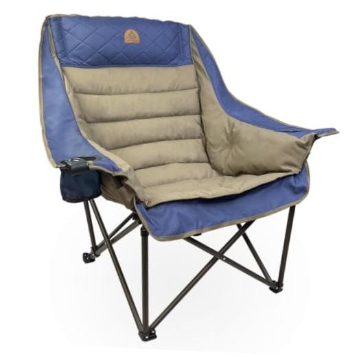 Black Sierra Deluxe Padded Camping Chair for Sports & Outdoors, Oversize XL