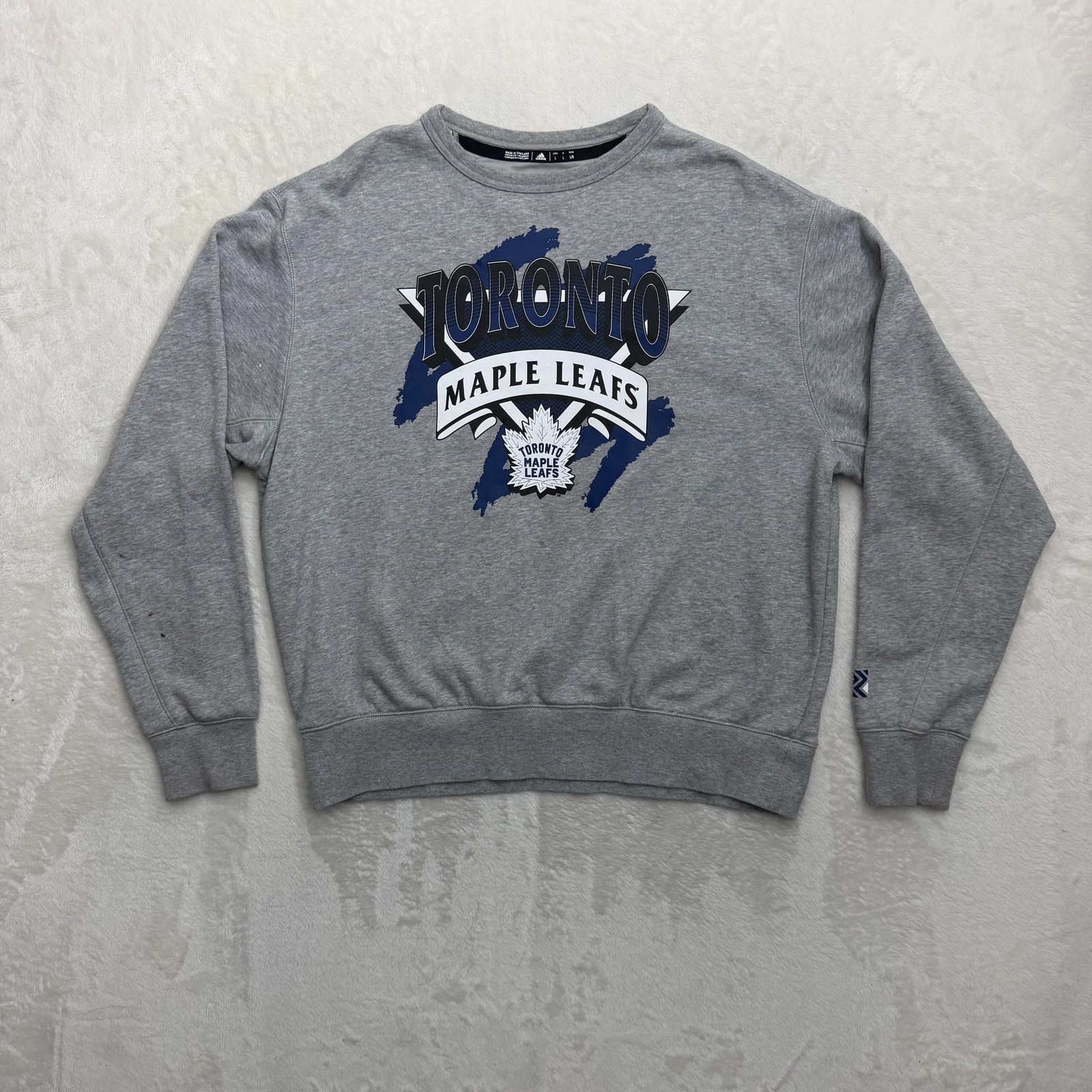 Adidas Toronto Maple Leafs Sweatshirt Mens Large Gray NHL Hockey Crewneck