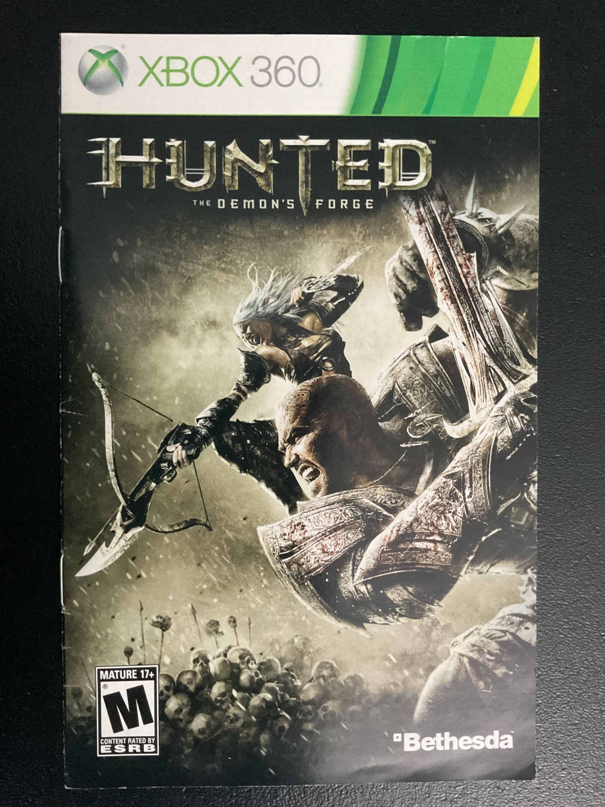 Hunted The Demon's Forge Microsoft Xbox 360 Instruction Manual Only