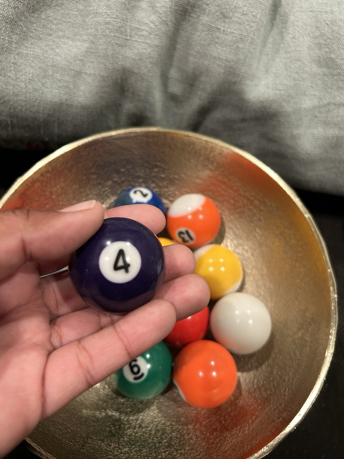 Mini Pool Balls (12 Count) Missing #7,8,12,14