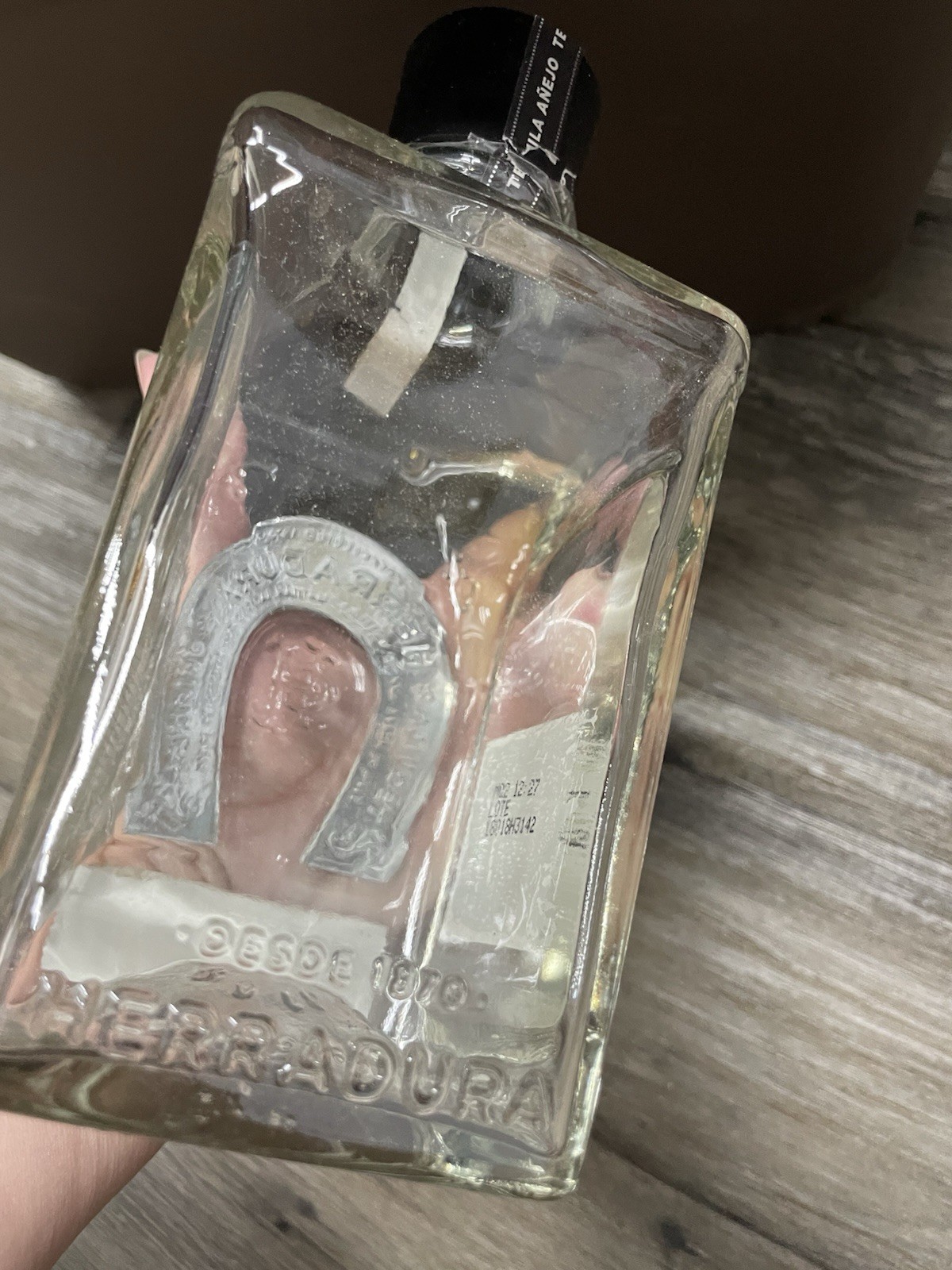 Añejo Herradura Clear EMPTY 750mL Bottle For Craft Or Decor