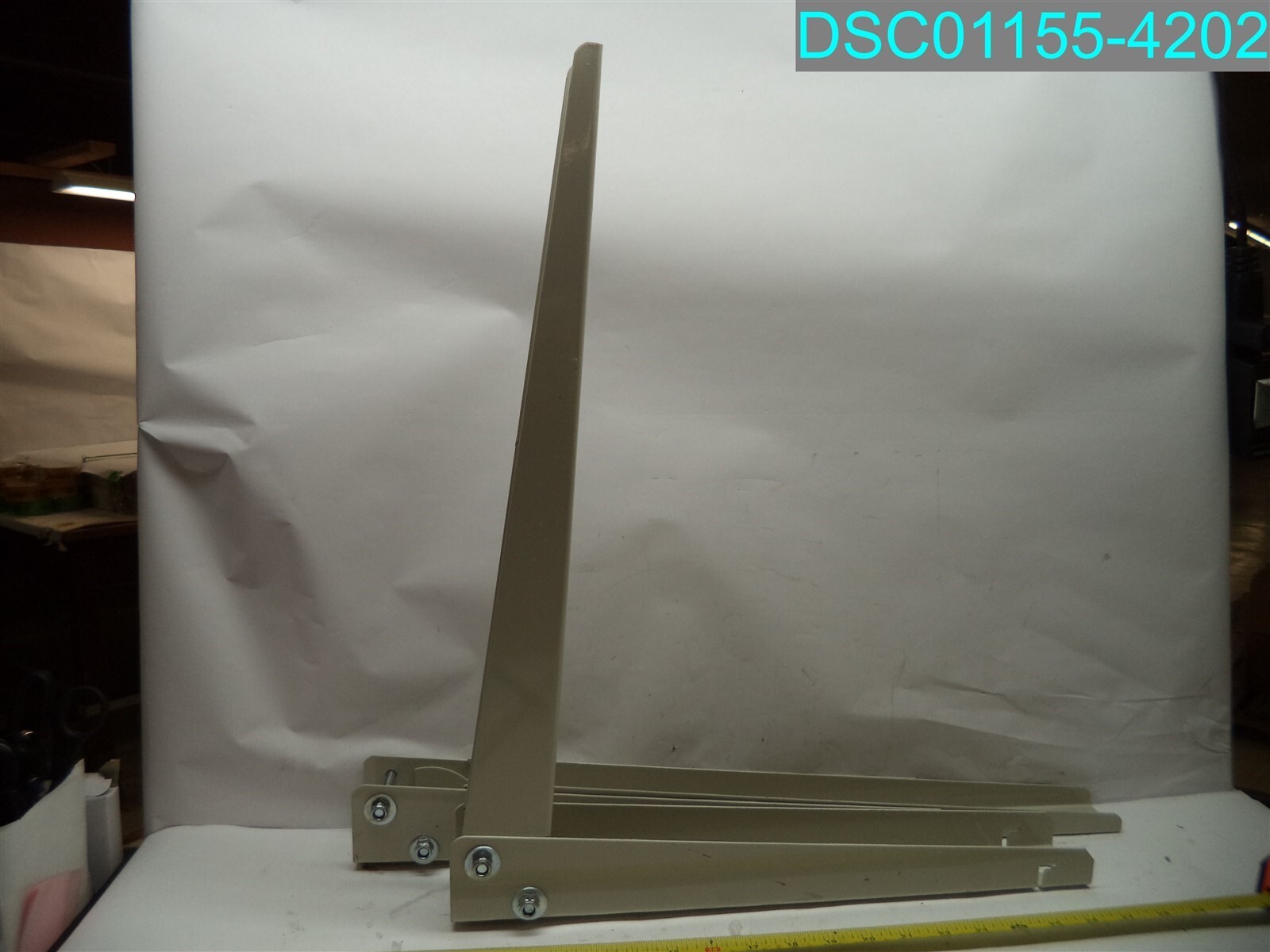 QTY=2: 18" x 22" Folding Shelf Bracket Cream