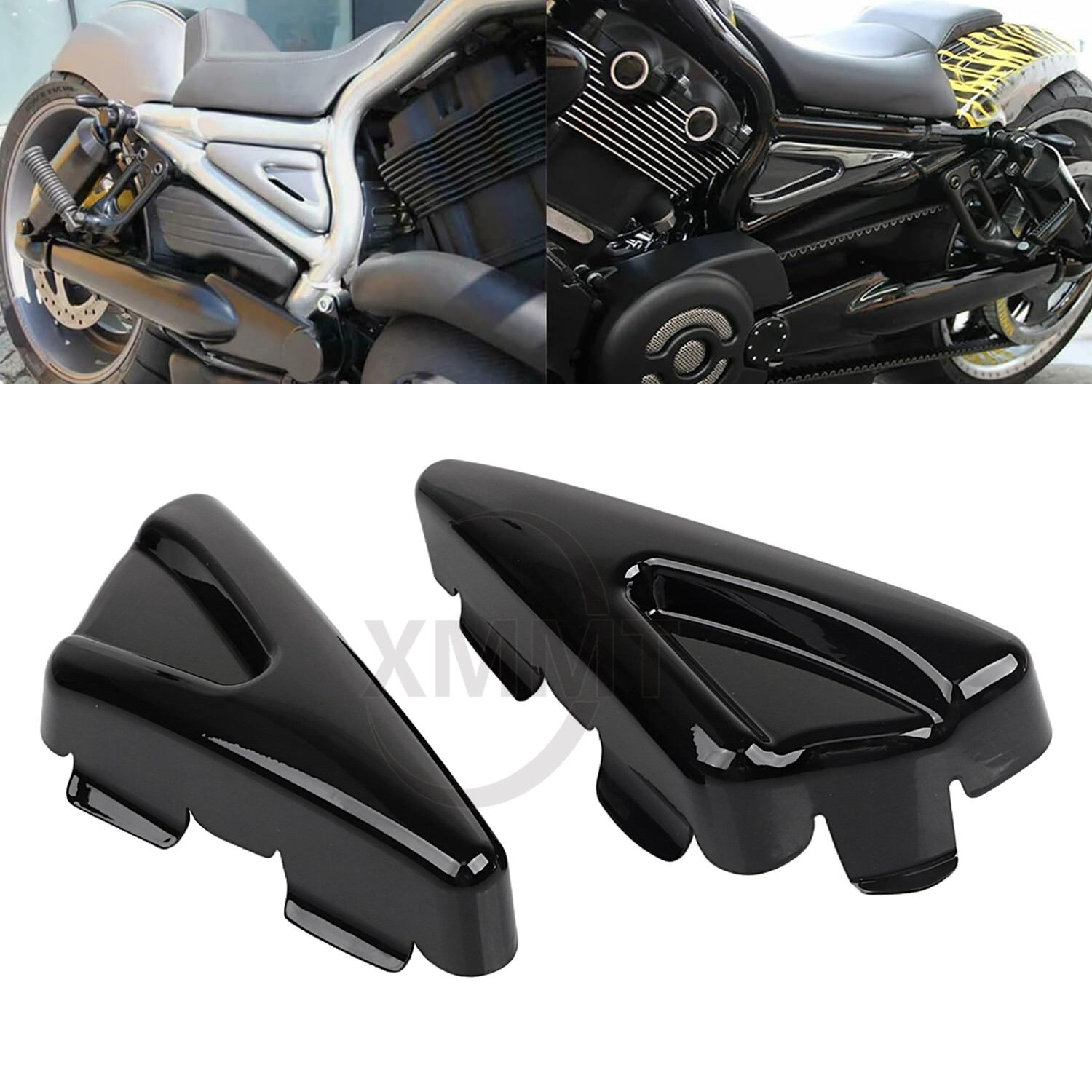 Black L&R ABS Side Frame Tank Covers For Harley Night Rod Special VRSCD VRSCDX