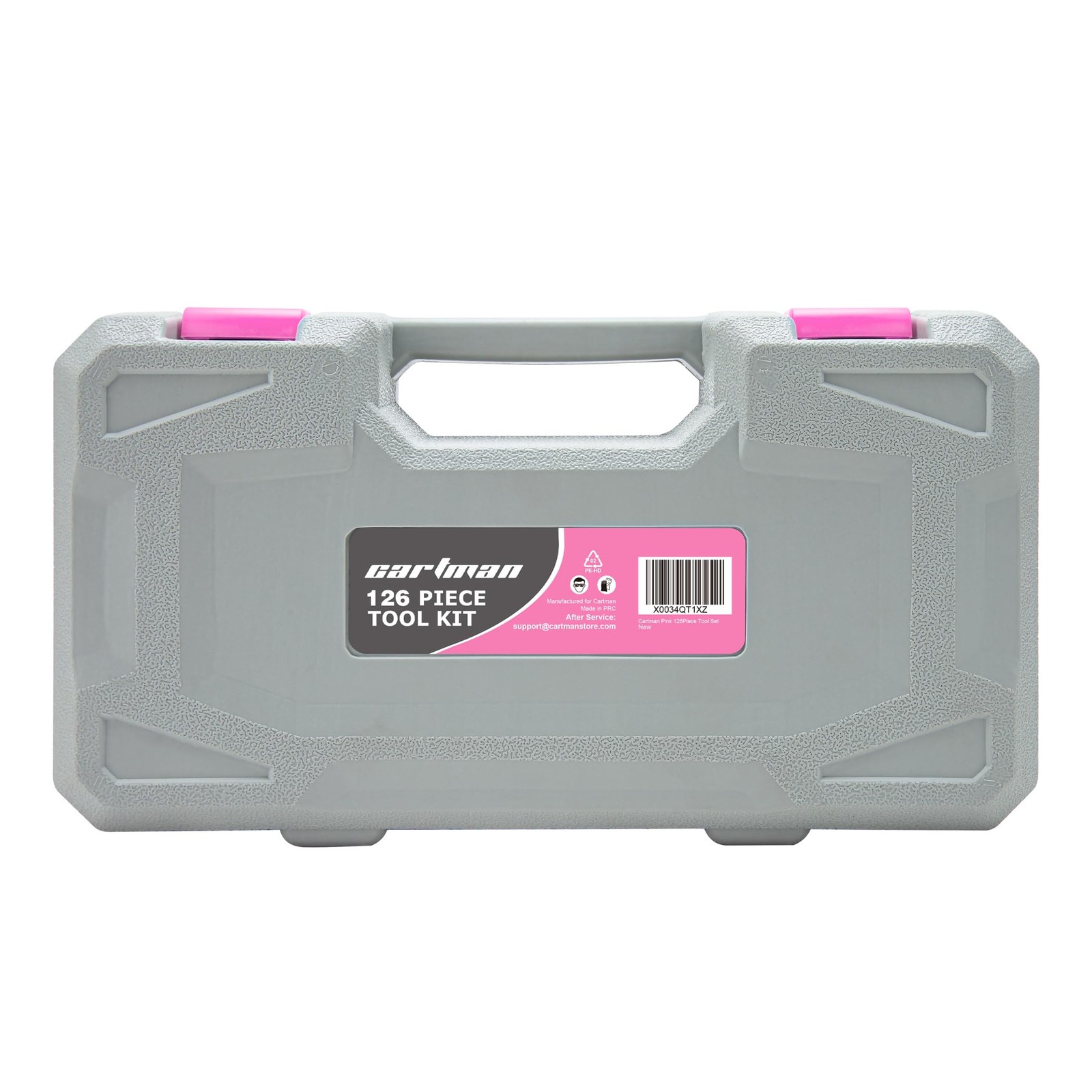 126-Piece Home Tool Set Basic Hand Tools with Storage Case Pink