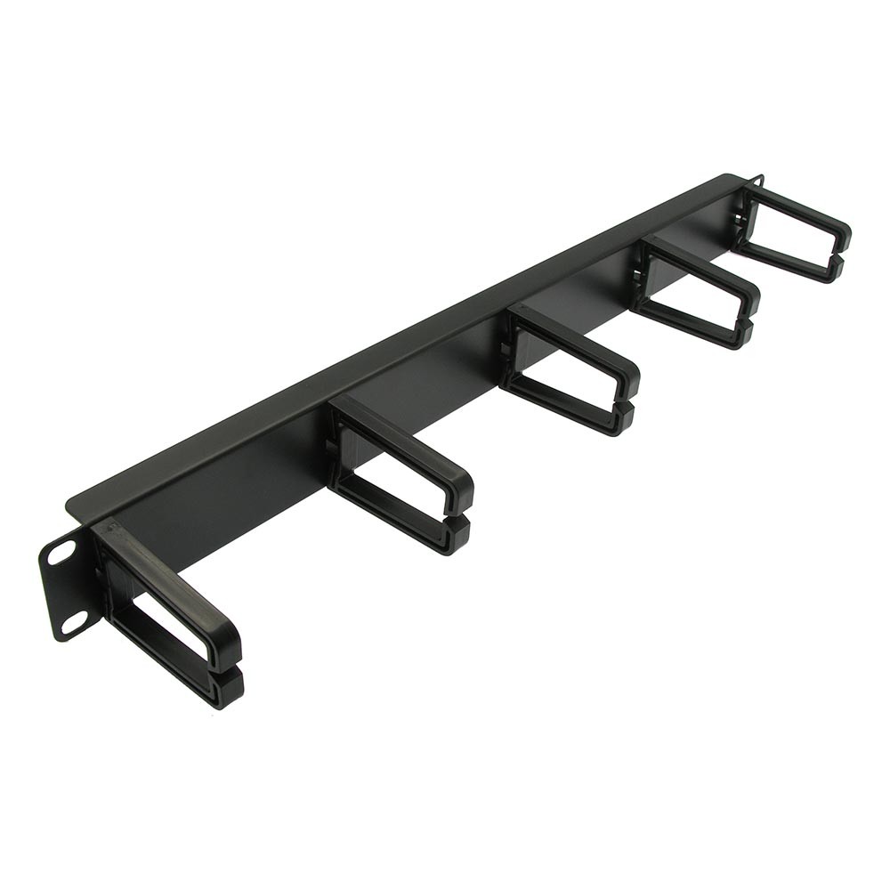 5 Pack of 1U Cable Management 1.75"x19", Plastic Ring