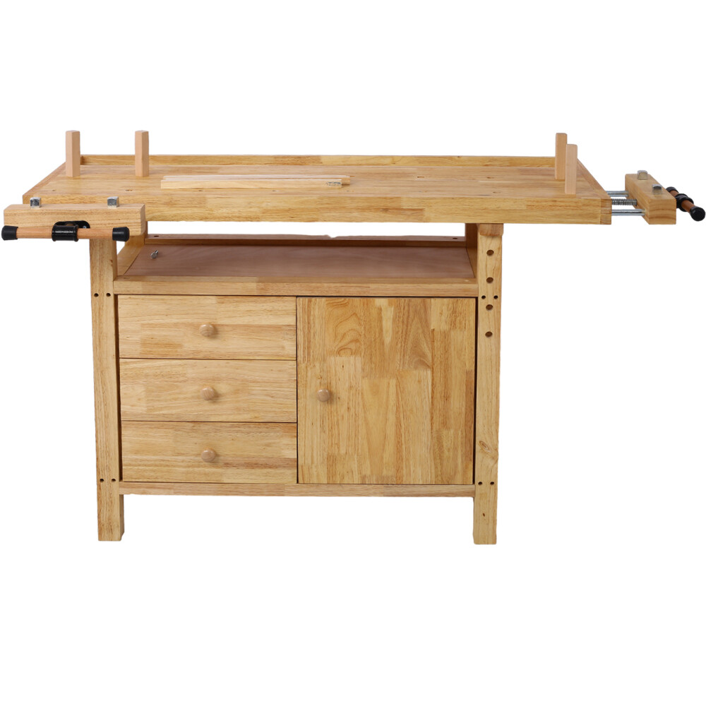Wooden Workbench for Garage Workshop and Home - Wood Workbench