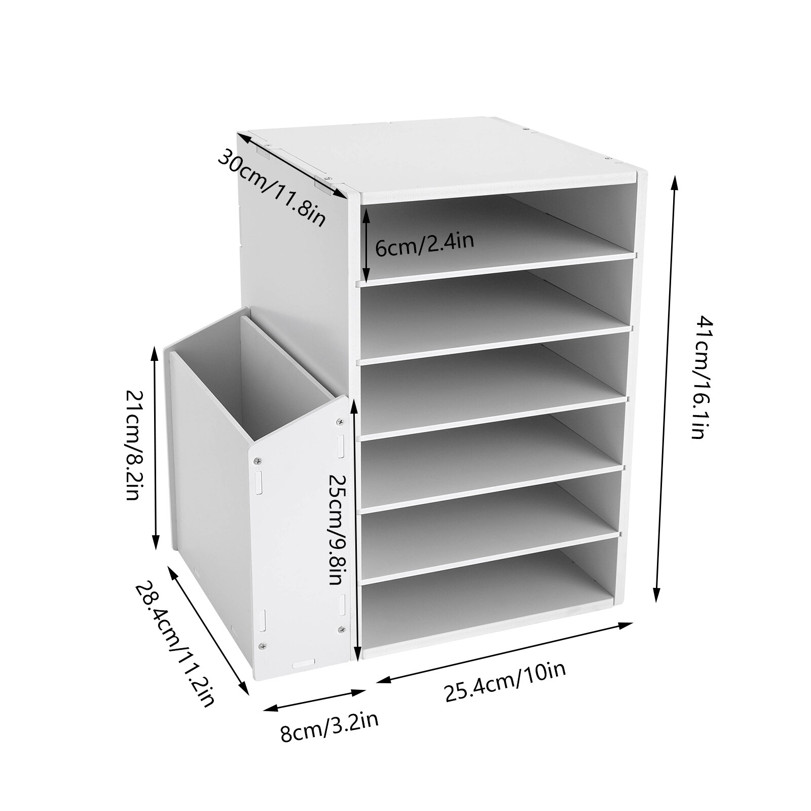 6 Compartments Desktop Organizer Desktop File Holder Rectangular File Organizer