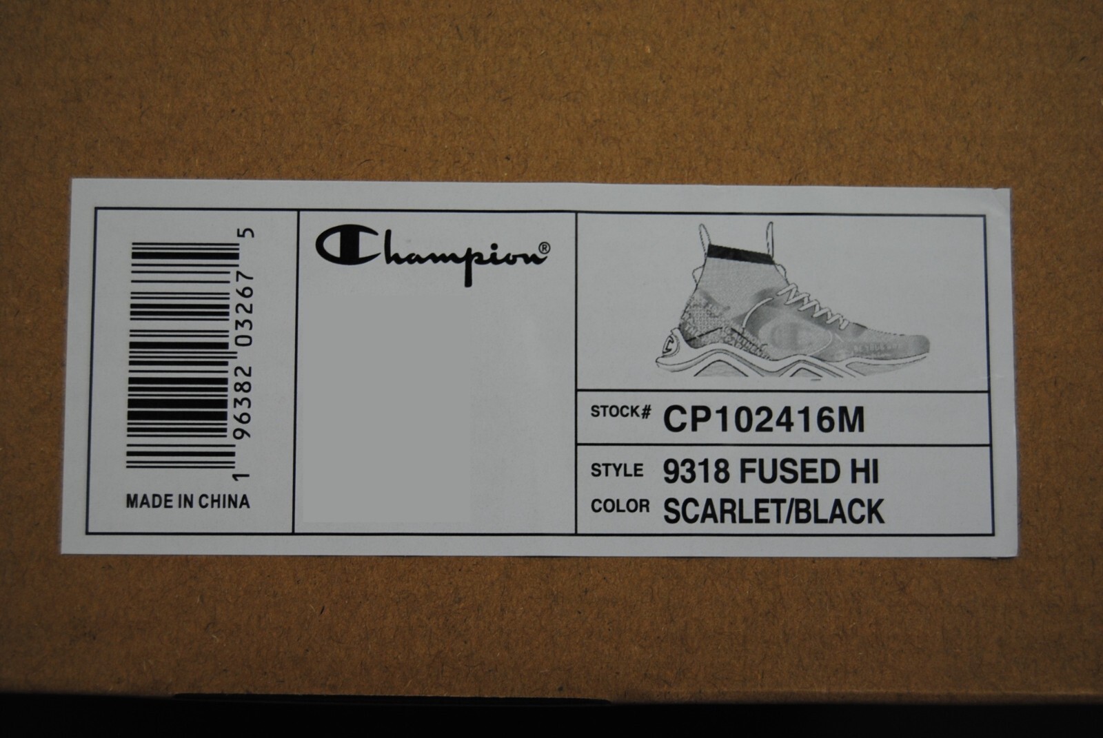 [CP102416M] NEW MEN'S CHAMPION FUSED HI SCARLET BLACK CM23