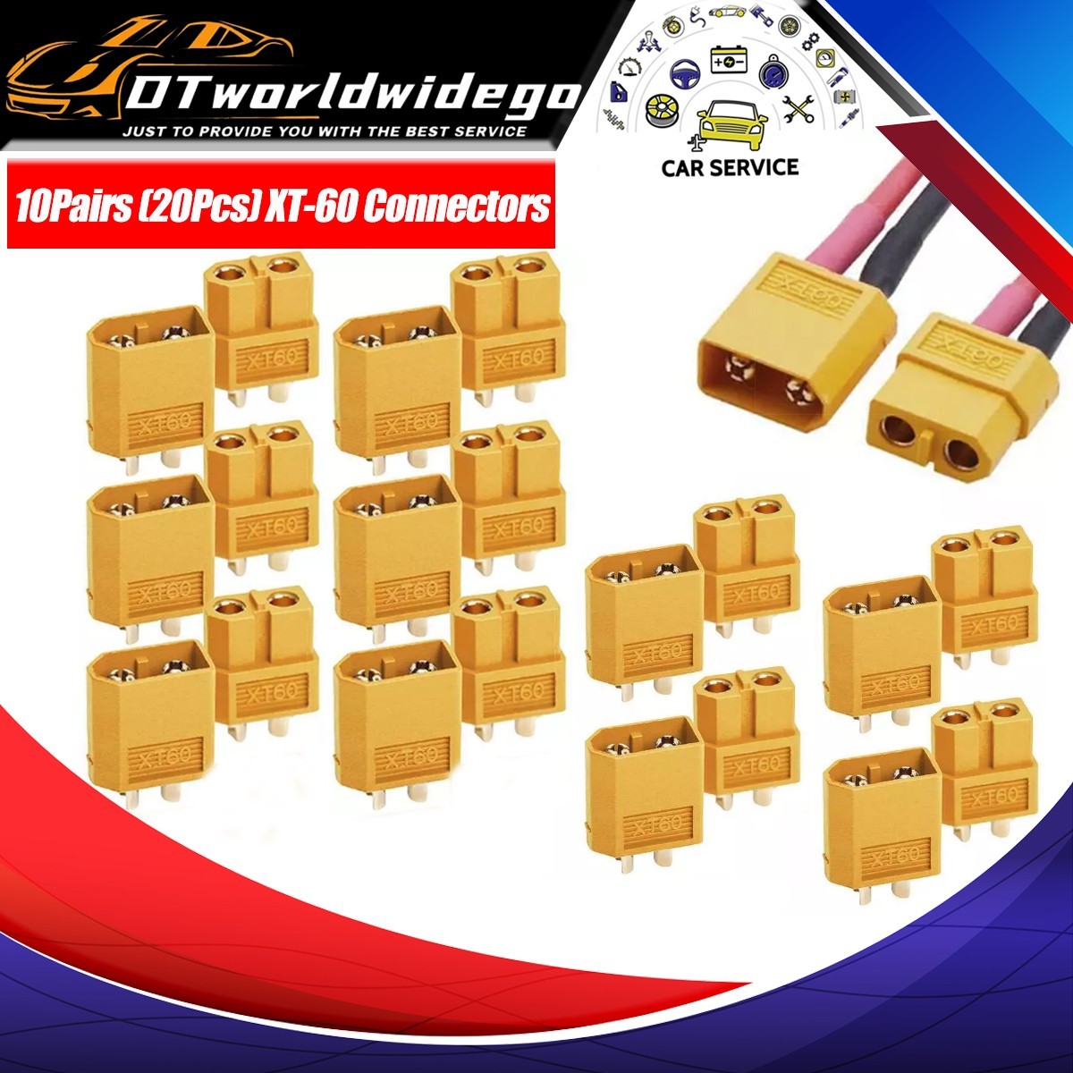 10Pcs - 20Pcs XT60 Male Female Bullet Connectors Plugs For RC Battery USA
