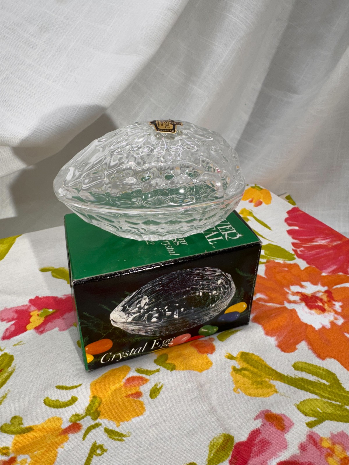 Forever Crystal Crystal Egg Style 325122 24% Lead Crystal Trinket + Original Box
