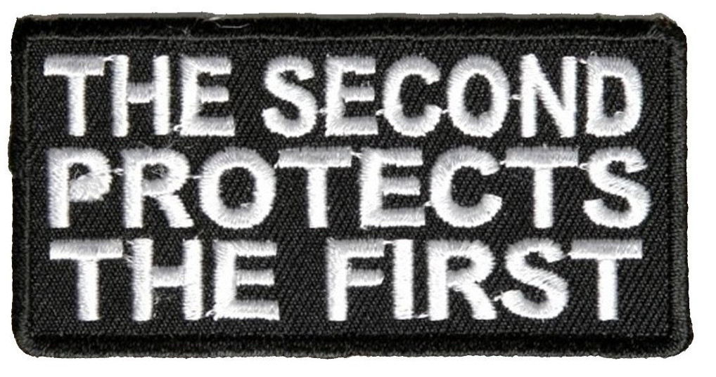 THE SECOND PROTECTS THE FIRST PATCH - Color - Veteran Owned Business.