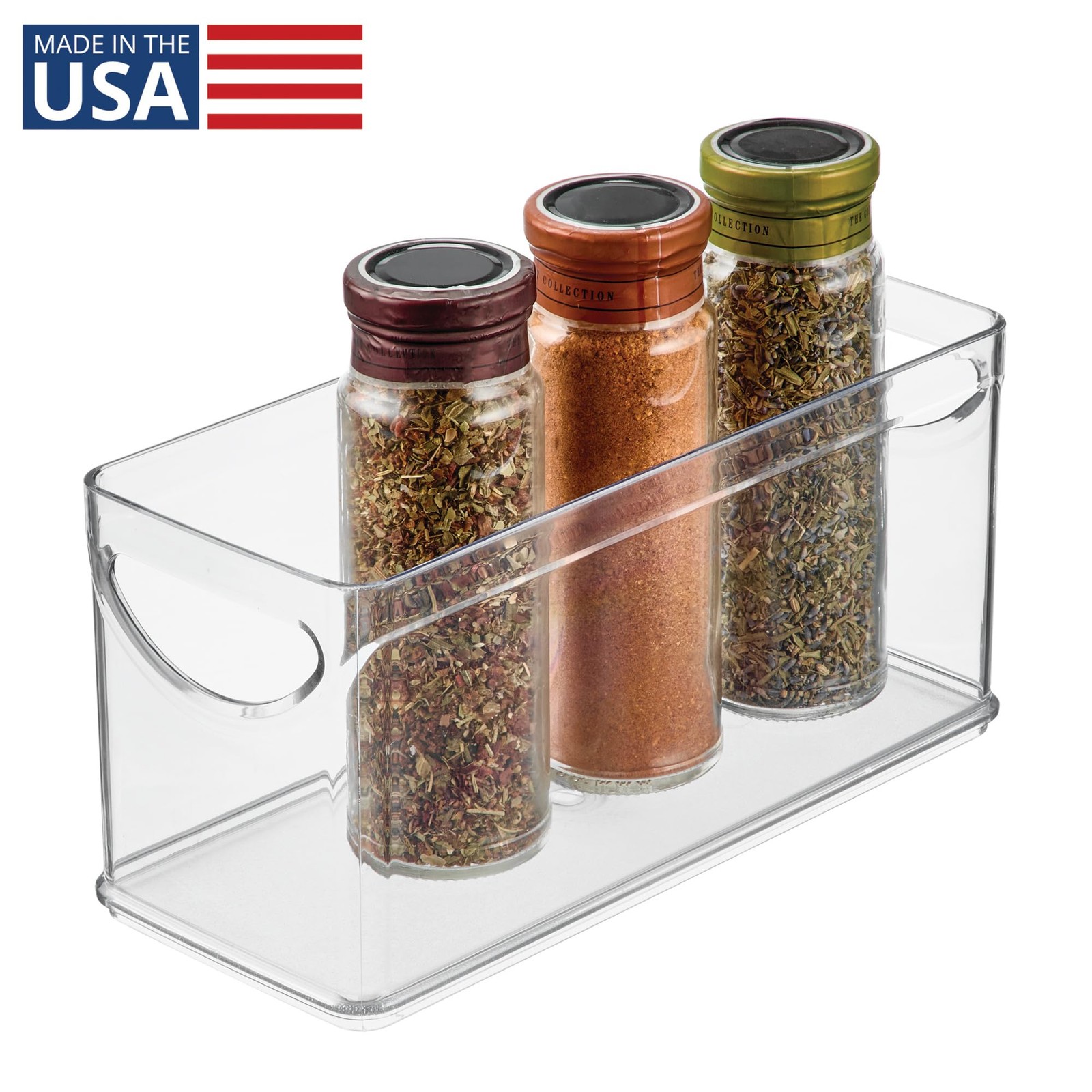 iDesign Plastic Bin, 10" x 4.25" x 5", Clear Large,