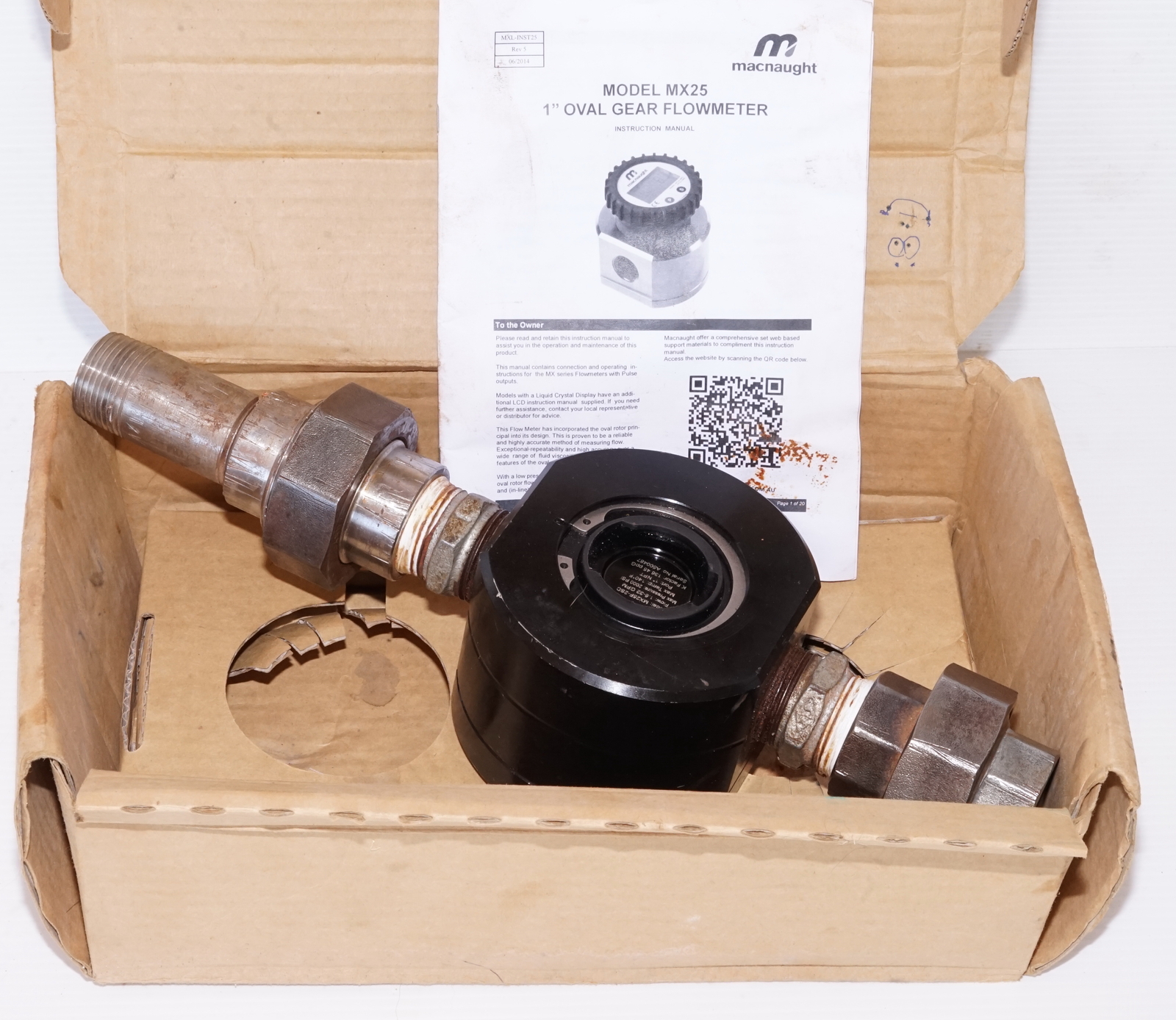 Macnaught MX25F-2SD Positive Displacement Flow Meter- Sender Only