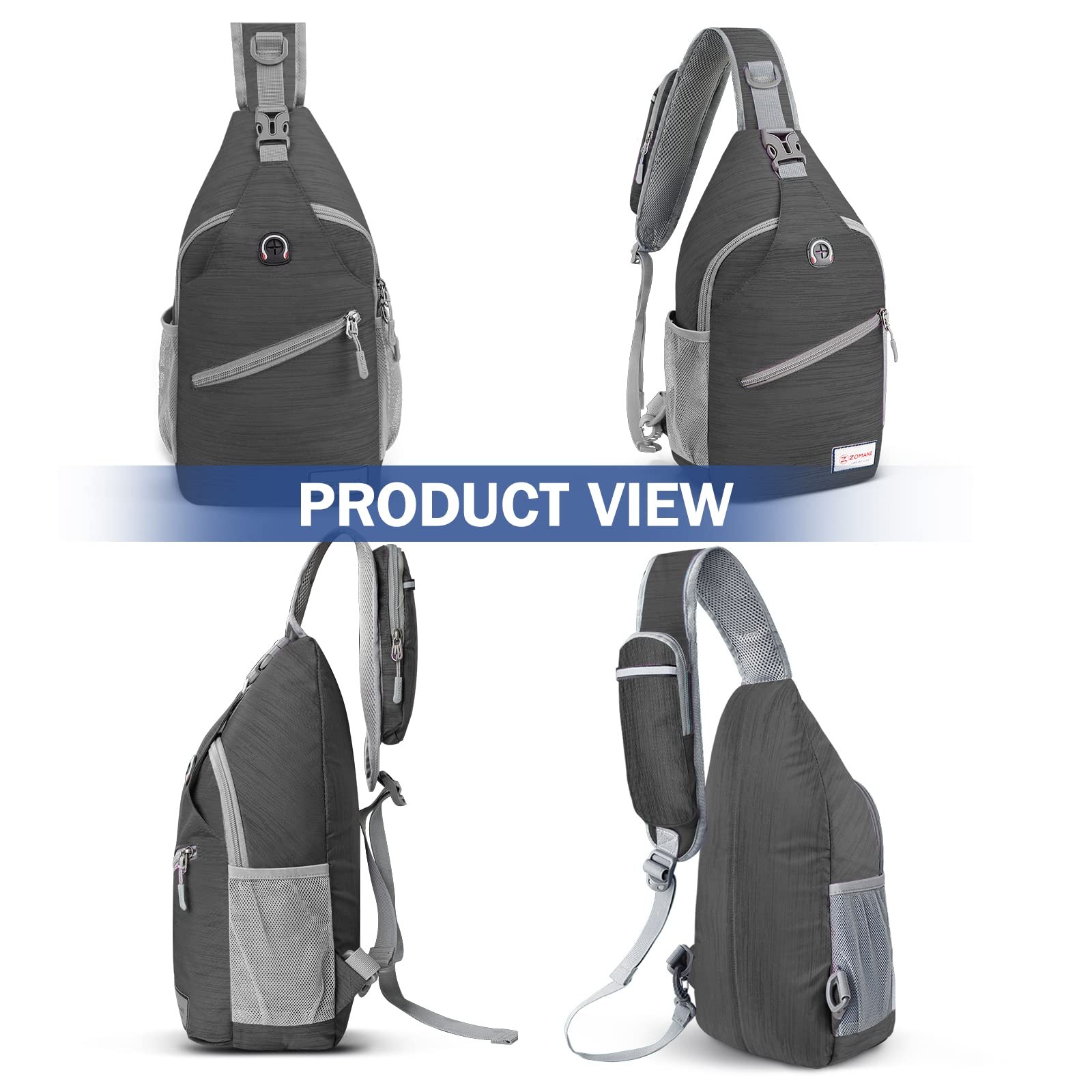 Sling Bag,Small Crossbody Sling Backpack,Water Resistant Shoulder Daypack for...