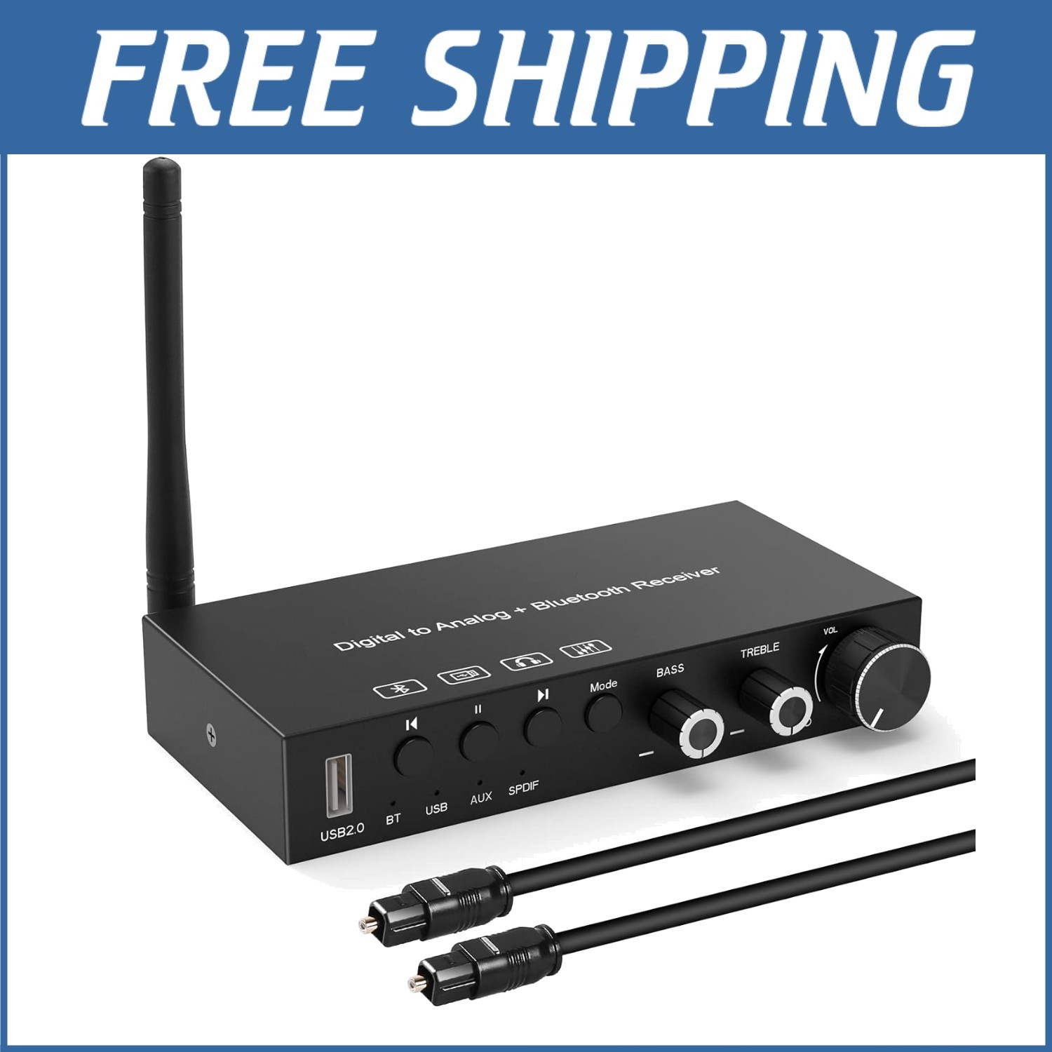 Bluetooth 5.0 DAC with USB Music Player & Coaxial for Superior Sound Experience