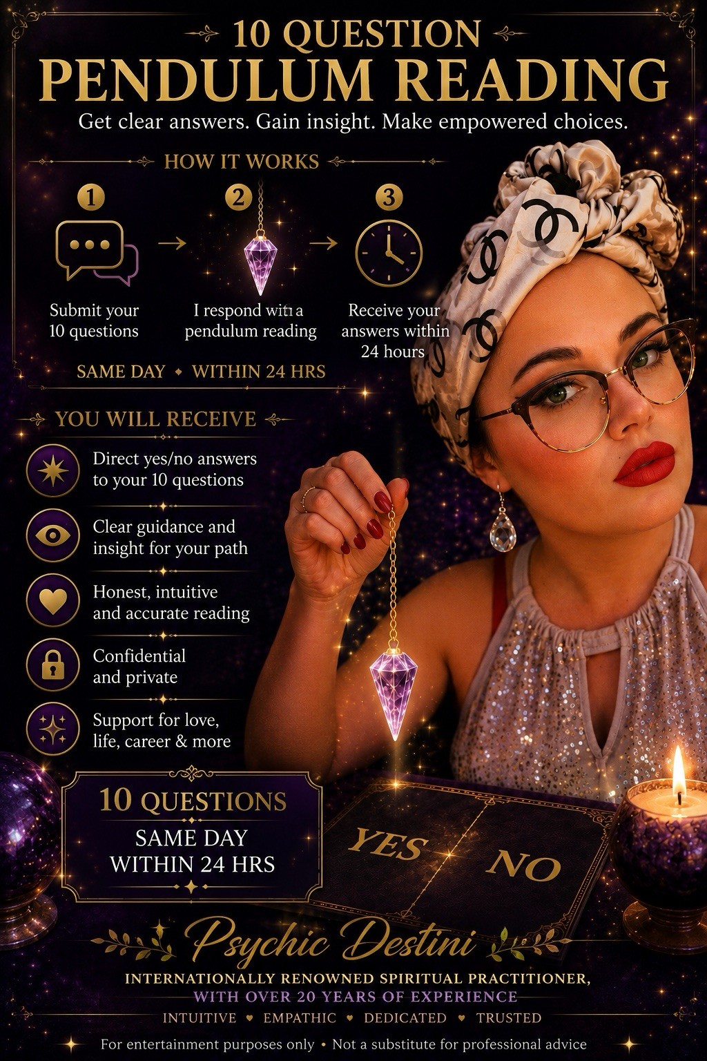 Yes Or No Pendulum Reading 10 Answer Predictions, Psychic Medium - 100% Accurate