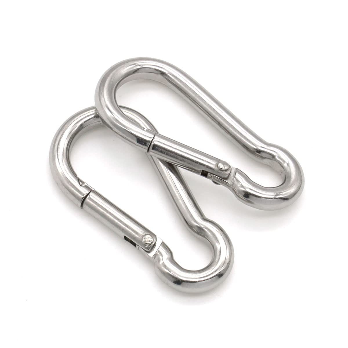 20 Pack 1.97 inch Stainless Steel Spring Snap Hook, Spring Hook Clip Keychain...