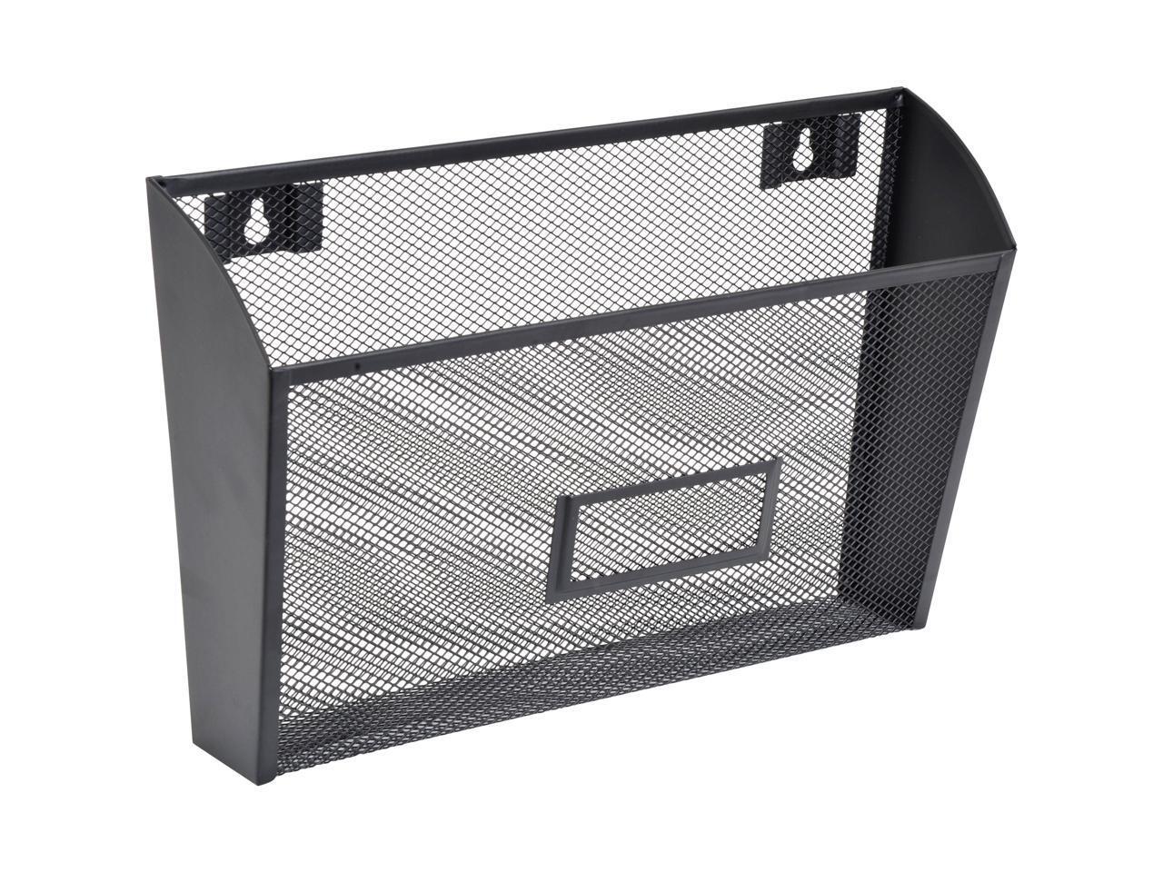 Lorell Black Mesh Wire Wall Pocket