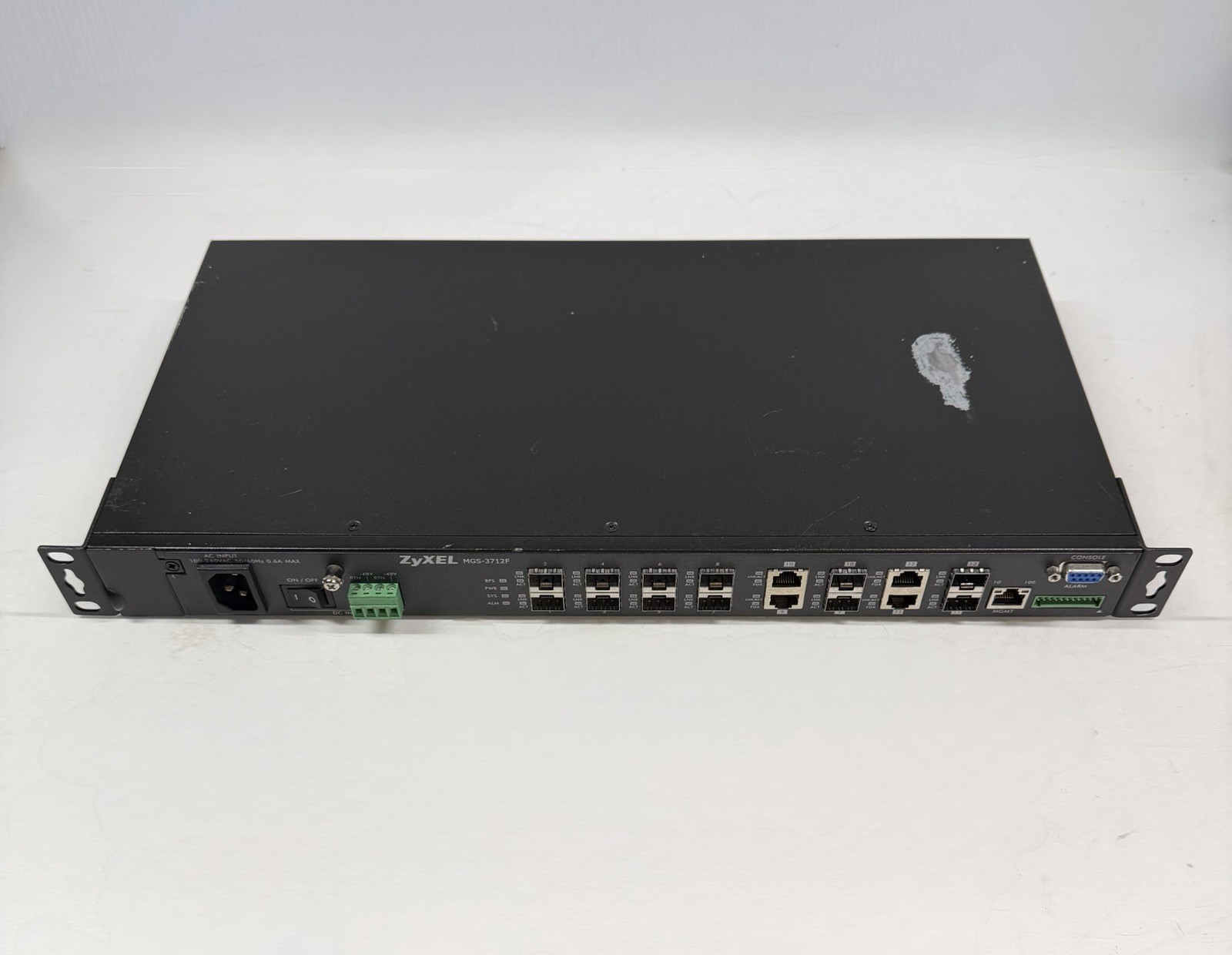 Zyxel MGS-3712F 8-port GbE L2 Switch, 4 GbE Uplink Ports